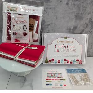 Candy Cane Lane Bench Pillow Kit **READ** sewing quilting Fabric Embellishments